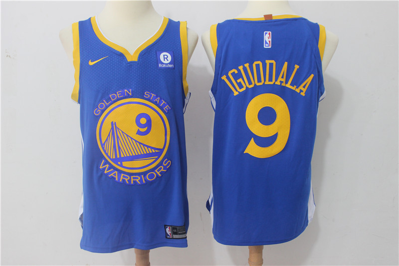 Men Golden State Warriors 9 Iguodala Blue Game Nike NBA Jerseys